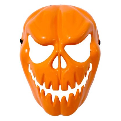Máscara Caveira Abóbora Laranja Importado