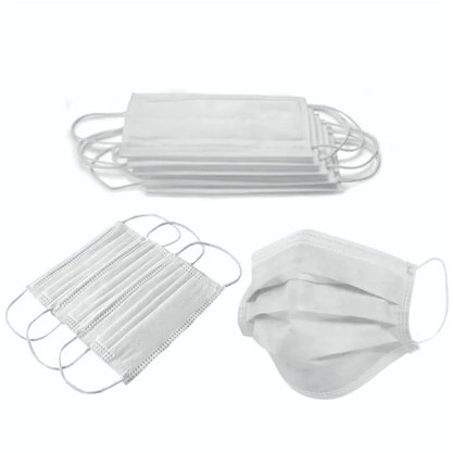 Máscara Descartável TNT Branca C/ 50un Classpel