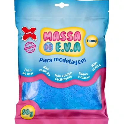 Massa De E.V.A. Azul Claro 50g Make+