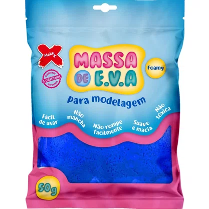 Massa De E.V.A. Azul Escuro 50g Make+