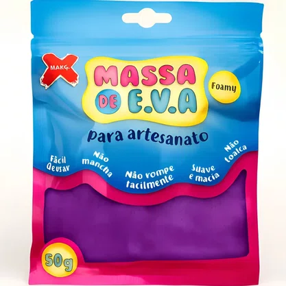 Massa De E.V.A. Roxo 50g Make+