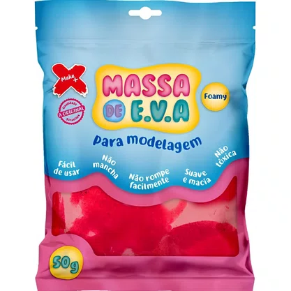 Massa De E.V.A. Vermelho 50g Make+