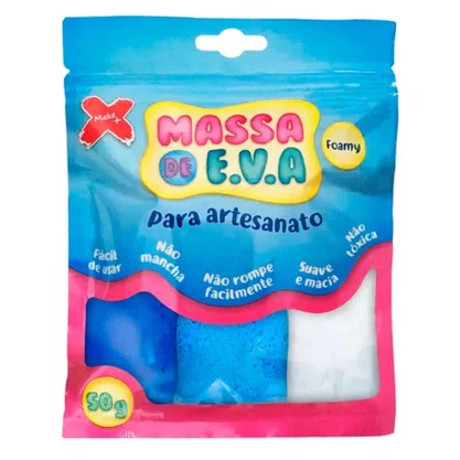Massa de EVA 3 Tons Azul 50g Make +