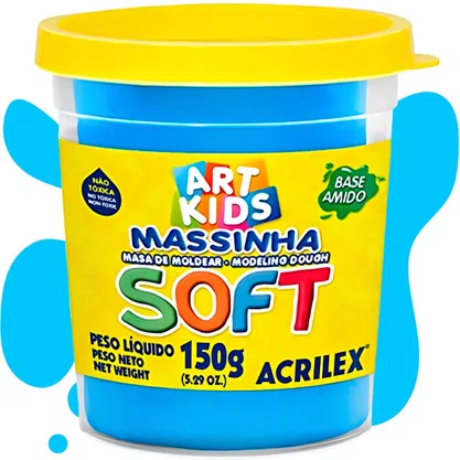 Massa De Modelar 150g Azul Soft Acrilex