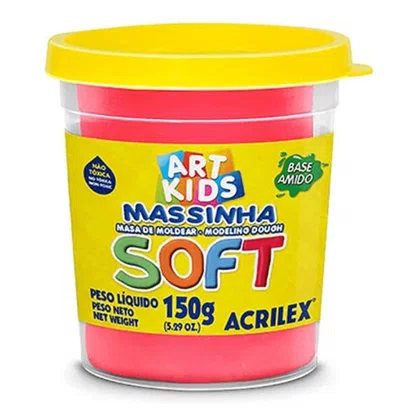 Massa De Modelar 150g Vermelho Soft Acrilex