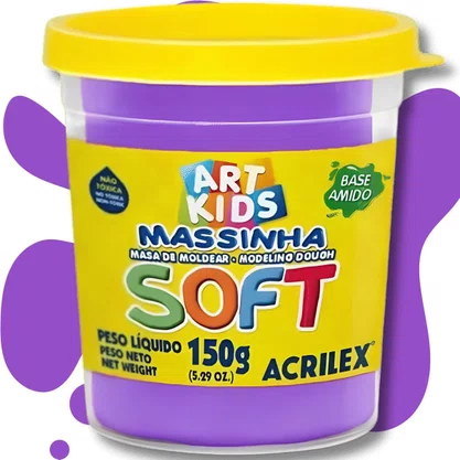 Massa De Modelar 150g Violeta Soft Acrilex