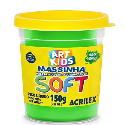 Massa de Modelar Verde Soft Acrilex
