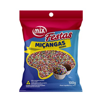Miçangas Coloridas Festas 100g Mix
