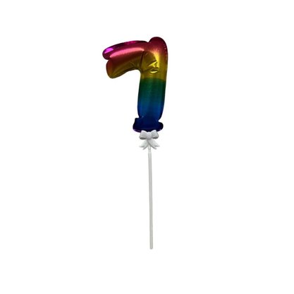 Mini Balão Topo Bolo Nº 7 Tie Dye Cromus