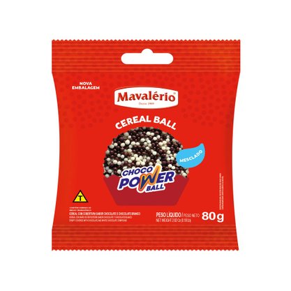 Mini Cereal Crocante Choco Power Ball 80g Mavalério