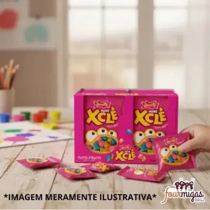 Mini Chiclete Xcle Tutti Frutti - Pacote com 24 unidades