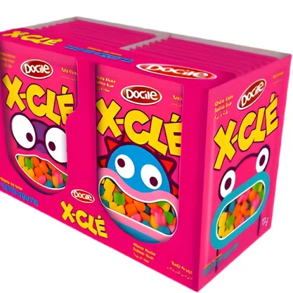 Mini Chiclete Xcle Tutti Frutti - Pacote com 24 unidades