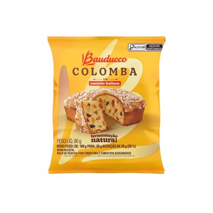 Mini Colomba Pascal Frutas Cristalizadas 80g Bauducco