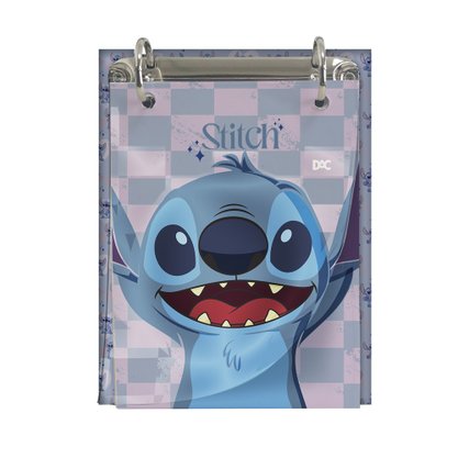 Mini Fichário Argolado 80 Folhas Stitch DAC