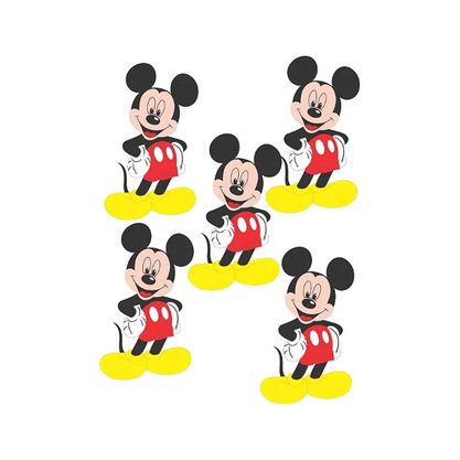 Mini Personagens Mickey Impresso C/06 Uni 02659 Piffer