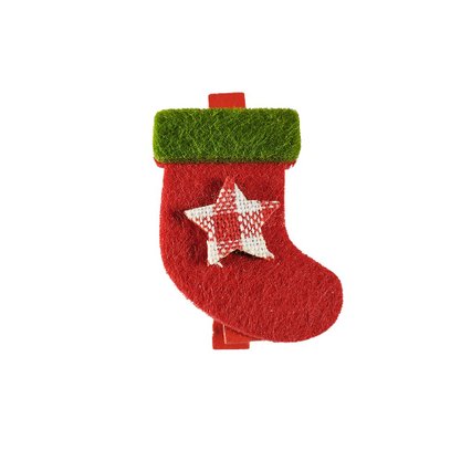 Mini Pregador Natalino 4,5cm com 3 Unidades Bota Papai Noel BR Decor