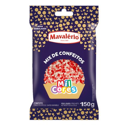 Mix Confeitos Rosa 150g Mil Cores Mavalério
