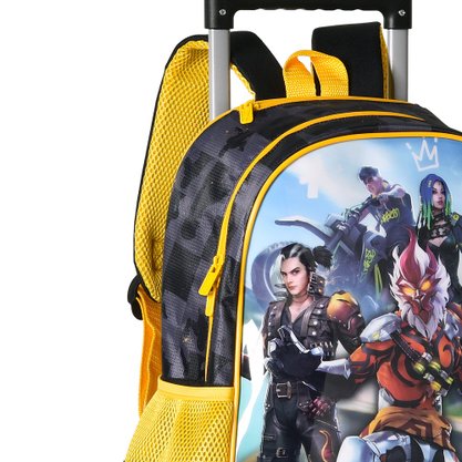 Mochila Com Rodas Com Capuz Free Fire FR2494K Clio