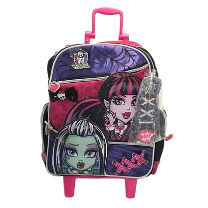 Mochila Com Rodas Monster High Vampirela Preta/Roxa Sestini