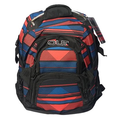 Mochila De Costas Out Xadrez Azul E Vermelho Dermiwil