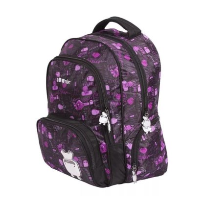 Mochila De Costas Toonix Lilás E Preta Dermiwil