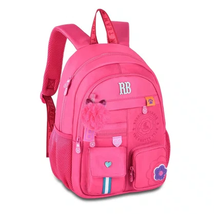 Mochila Escolar Sem Roda Rosa Roxa ou Preta Pequena Rebecca Bonbon Ref. RB24546 Clio