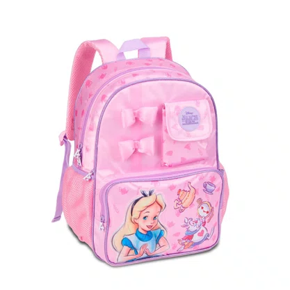 Mochila Escolar Sem Rodas Grande Alice no País das Maravilhas – Ref. AC2628 AJ – Clio
