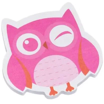 Notas Adesivas Animais/Bichinhos Coruja Rosa Zoo Smart Notes Brw