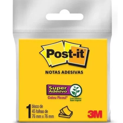 Notas Autoadesivas 76x76mm Amarela 45fls Post It