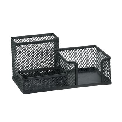 Organizadores de Mesa Aramado 3 Compartimentos Preto Brw