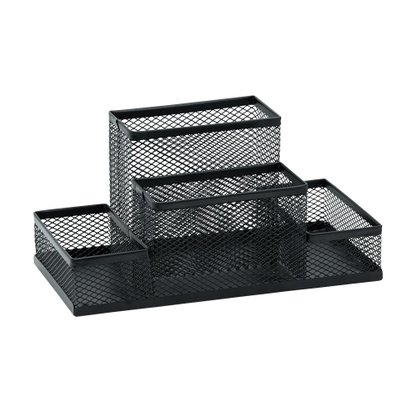 Organizadores de Mesa Aramado 4 Compartimentos Preto Brw