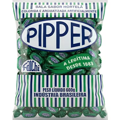 Pacote de Bala Pipper Dura Tradicional 600g