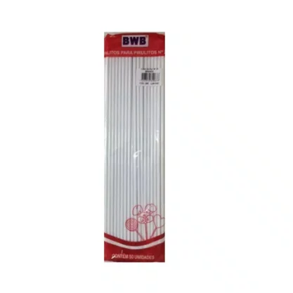 Palito Para Pirulito Plástico 28cm C/ 50 Un BWB