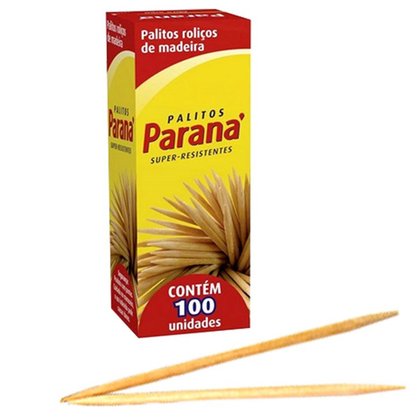 Palitos de Dente de Bambu 100 Unidades Parana
