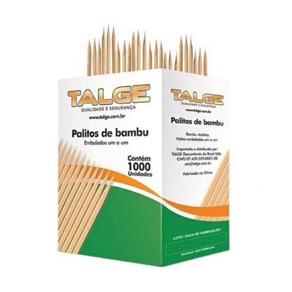 Palitos de Dente de Bambu 1000 Unidades Talge Eco