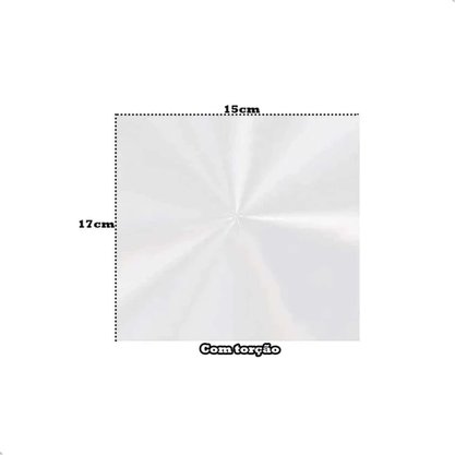 Papel Celofane para Balas 15x17cm com 100 Folhas