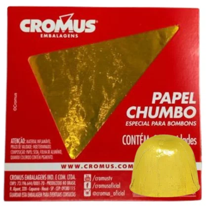 Papel Chumbo Amarelo 12Cm X 11,8Cm 300 Unidades Cromus