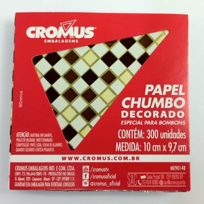 Papel Chumbo Crystal Marfim 10Cm X 9,7Cm 300 Unidades Cromus