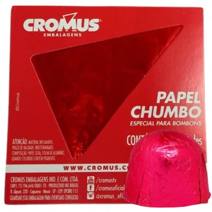 Papel Chumbo Vermelho 8Cm X 7,8Cm 300 Unidades Cromus