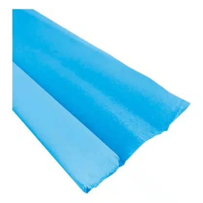 Papel Crepom Azul Piscina 48cmx2m Art Floc