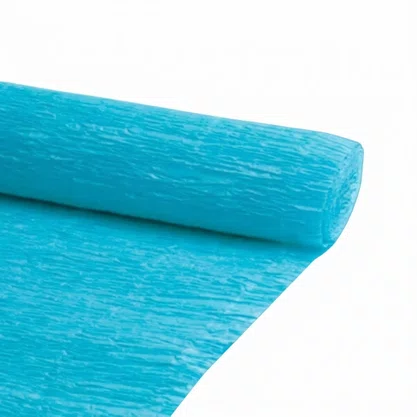 Papel Crepom Azul Piscina 48cmx2m Art Floc