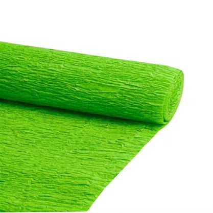 Papel Crepom Verde Limão 48cmx2m Art Floc