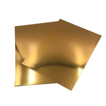 Papel Lamicote Ouro A-4 250g C/ 10 Folhas Off Paper