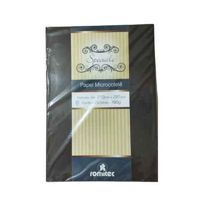 Papel Microcotelê Marrom 180g Romitec C/ 25