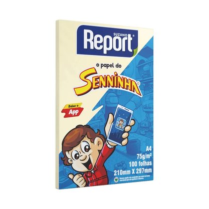 Papel Sulfite A-4 Amarelo Report C/ 100 Folhas