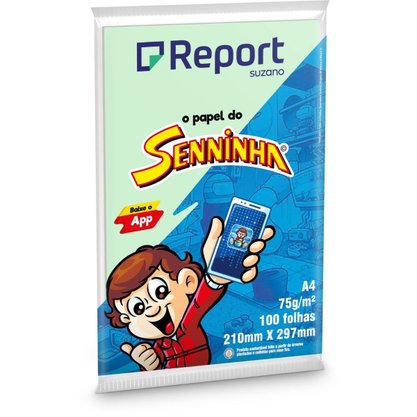 Papel Sulfite A-4 Verde C/ 100 Folhas Report