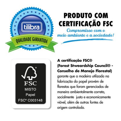 Papel Sulfite Criativo A4 120g/m² 32 Folhas Académie Tilibra