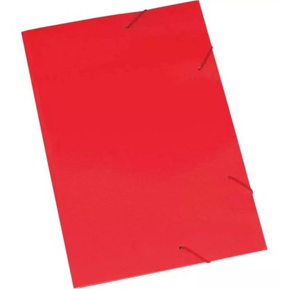 Pasta Elástico Papelão Vermelho Polycart