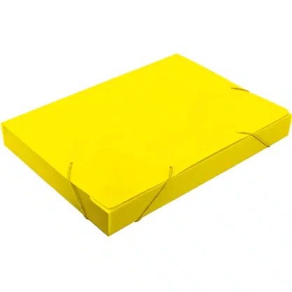 Pasta Plastica Amarela Transp 40mm Polibras