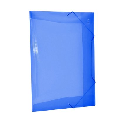 Pasta Plástica Elástica Ofício S/ Lombo Azul Ref.201 DAC